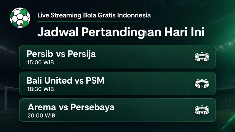 Live Streaming Bola Gratis Pertandingan Hari Ini: Jadwal & Skor Lengkap