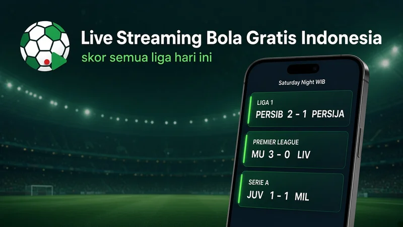 Live Streaming Bola Gratis Sepak Bola Hari Ini: Skor Semua Liga